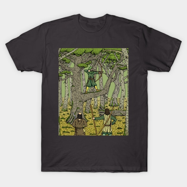 Robin in Sherwood T-Shirt by AzureLionProductions